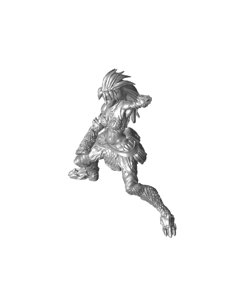 Kat - Monster Hunter - Mixed wepons - PRESUPPORTED - Illustrated and Stats - 32mm scale  3d model