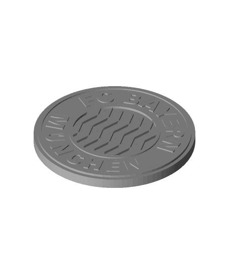 Bayern Munchen coaster or plaque. 3d model