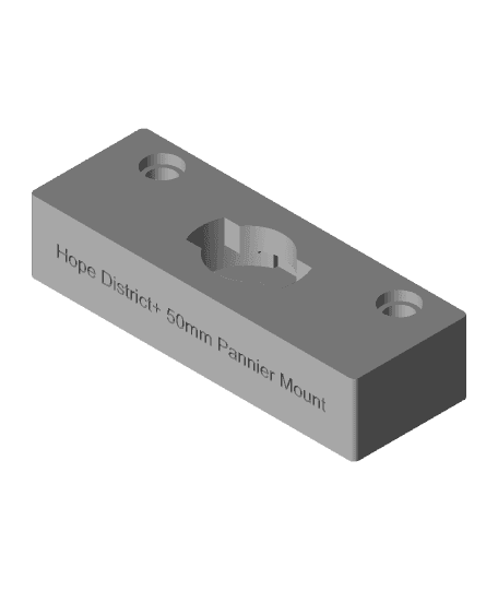 Hope district reat pannier mount 50mm spacing v5.stl 3d model