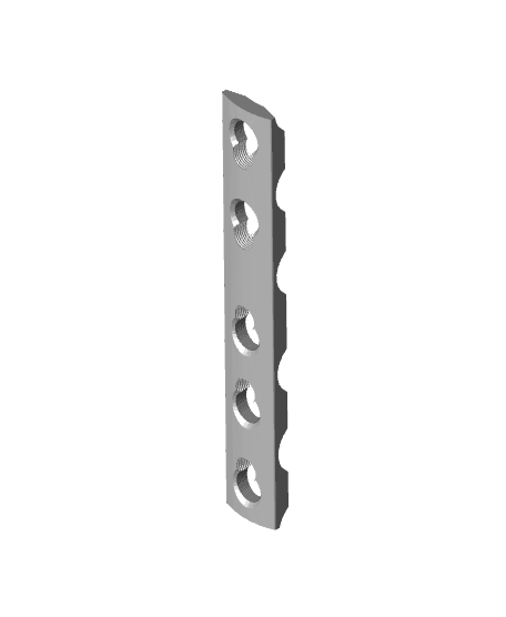 Narrow plate 5 holes.stl 3d model