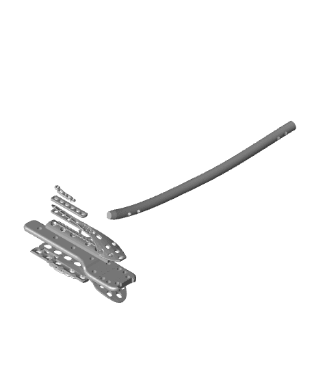 Orthopaedic Plate and femur nail set.stl 3d model