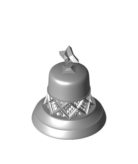 Lattice Bell Christmas Ornament 3d model