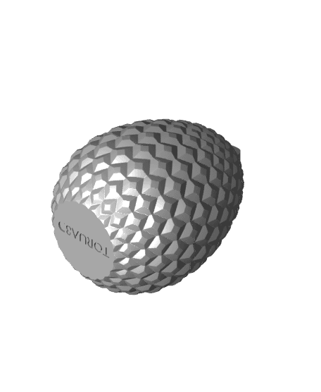 Dragon egg Keychain - Print in place 3d model