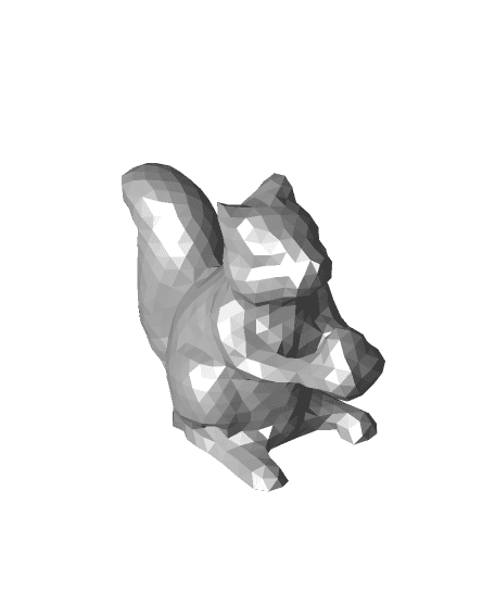 Low poly squirrel figurine.stl 3d model