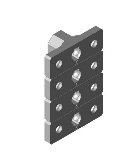 8 mm - Bolt-Lock Mount - x4 Stack 3d model