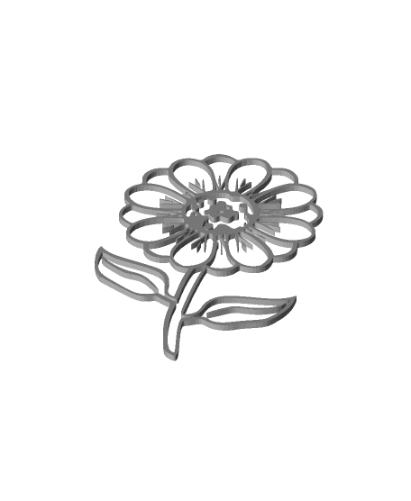 flower 3 wall art.stl 3d model