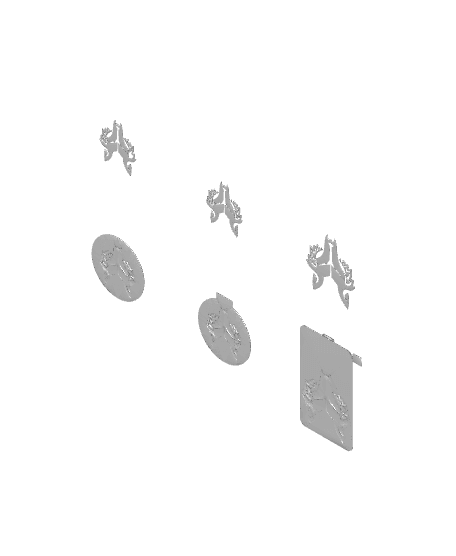 Wolf Pack Backer Plates 3d model