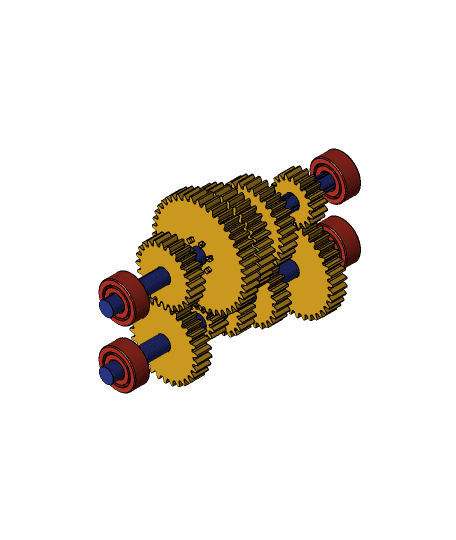 Multi Stage Constant Mesh Gearbox 3d model