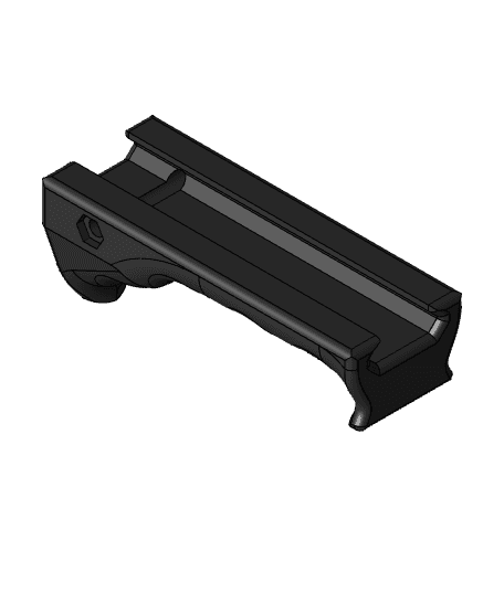 Short flat foregrip round fingerrest.step 3d model