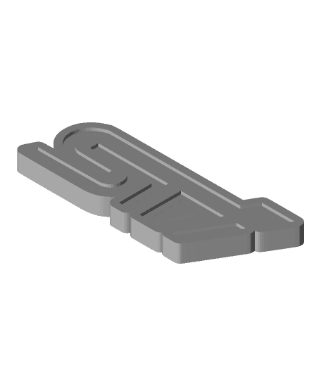 STI Keychain (reverse) 3d model