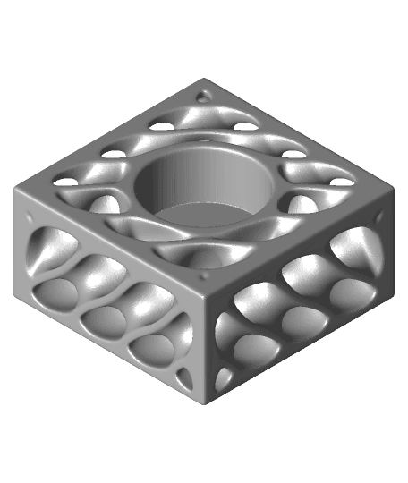 Schwarz D Tealight Holder 3d model