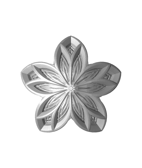 Flowery Whatsit Ornament Suncatcher 3d model