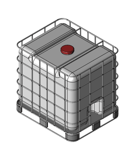 275 Gallon IBC Tote 3d model