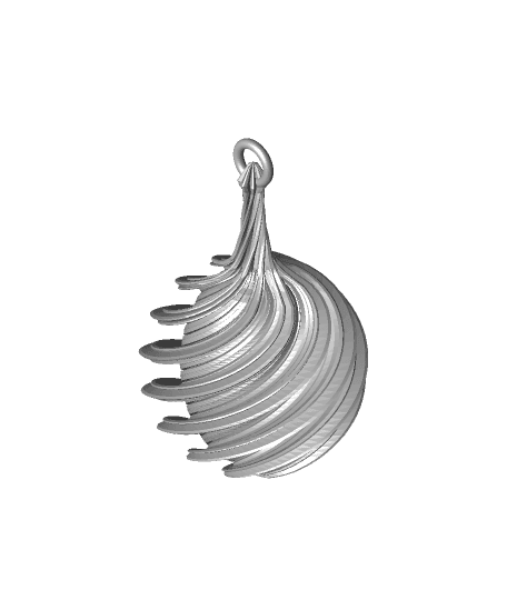 Closed Spiral Christmas Ornament 3d model