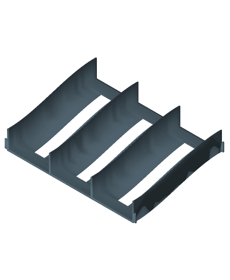 250mm Long Triple Lane Ramp Set 3d model