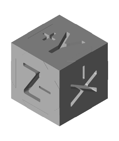 XYZ AXIS Cube 3d model