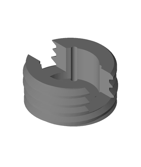 bottom female nut for( 30 mm height male nut).obj 3d model