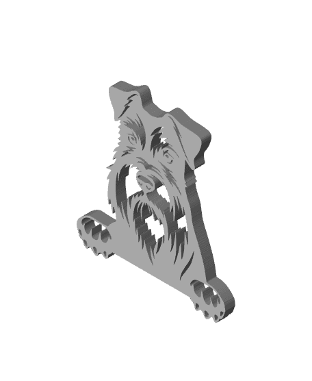 schnauzer wall art scotty dog wall decor scottish terrier decoration 3d model