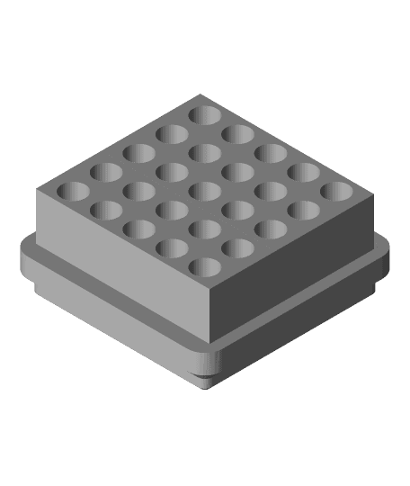 Gridfinity 4mm hex bit holder 1x1 3d model