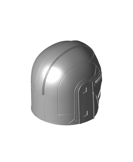 Iron Mandalorian Helmet Crossover STL 3D File 3d model