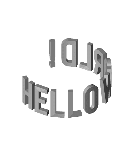 Circular Hello World Pack.stl 3d model