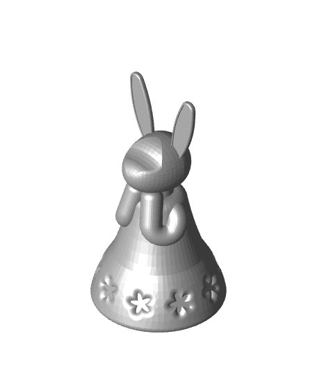 Print in Place Easter Bunny Girl 3d model