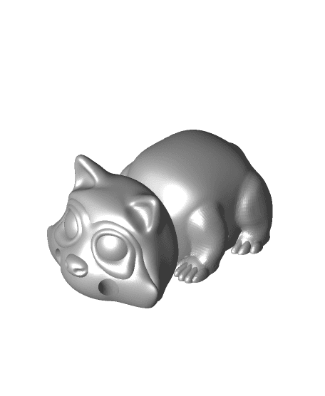 Raccoon Keychain 3d model