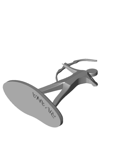 Archery Athlete Minimalist Square 3d model