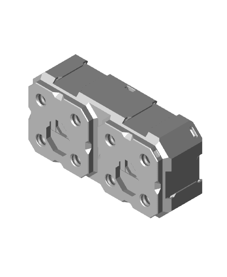 2x1x0.5 - Full Multipoint Rail - Multibin Shell 3d model