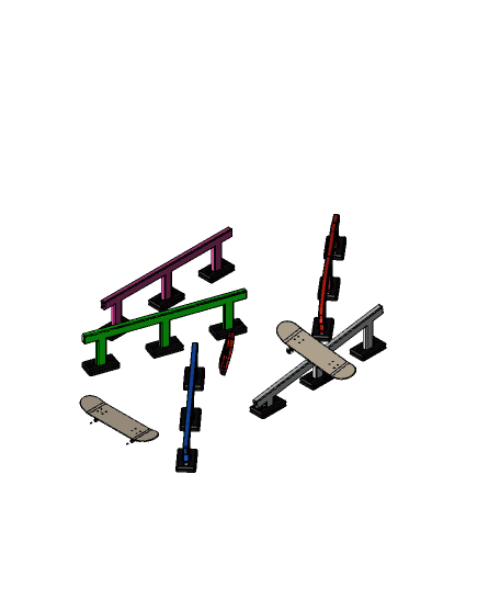 Fingerboard Rails 3d model