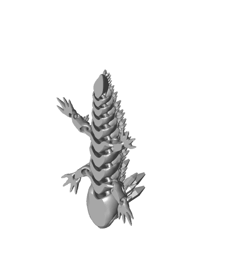 Teenage Crystal Lizard - articulated 3d model