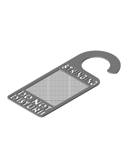 Stringing Do Not Disturb Sign 3d model