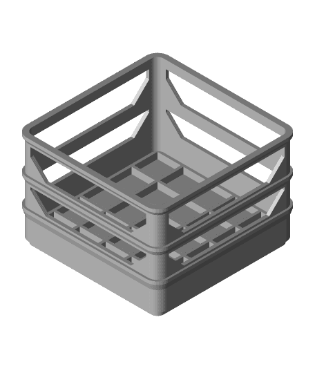 Stackable 18650 battery storage crate.stl 3d model