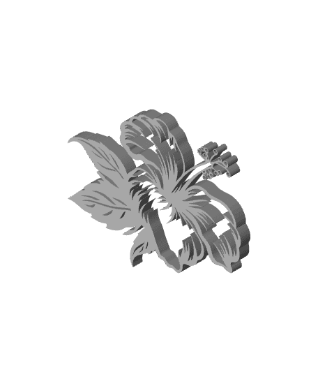 alien hibiscus wall art alien wall decor space decoration 3d model