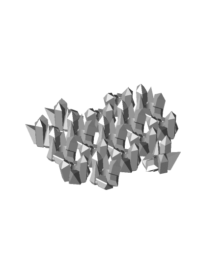 Crystal Cluster Straw Topper 3d model