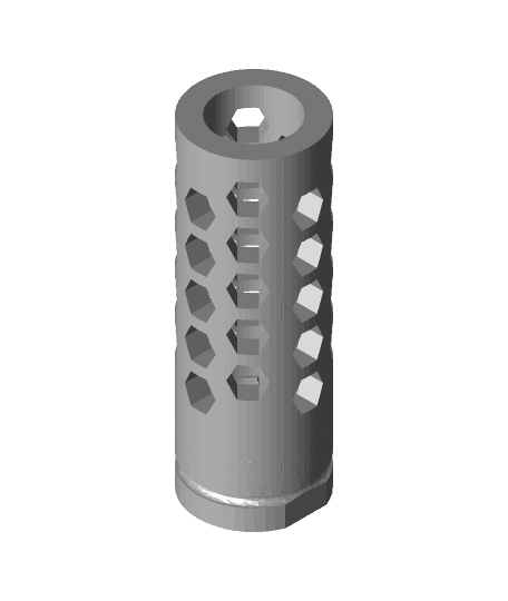 Airsoft Hexagon Flash Hider 3d model