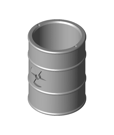 nuclear barrel can cooler 3d model