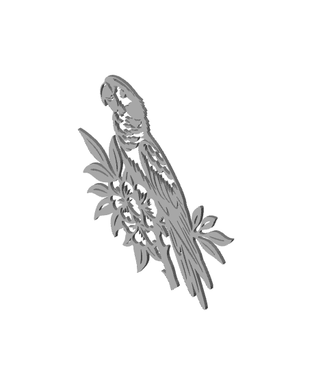 macaw wall art parrot wall decor bird decoration 3d model