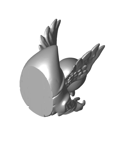 Halloween Haunted Angel Duck 3d model