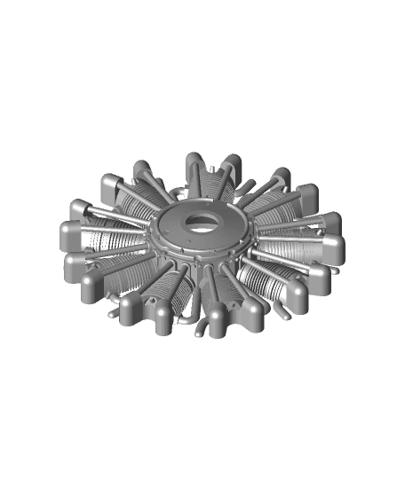 Dummy_9_Cylinder_Radial_Aero_Engine 3d model