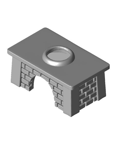 Brick oven + log fire 3d model