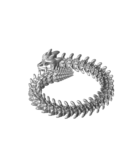 Extra Long Bony Basilisk - Articulated Snap-Flex Fidget (Tight Joints) 3d model