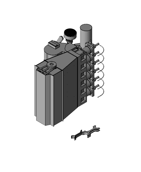 Main engine full assembly 3d model