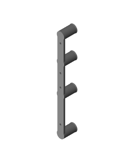 Wall mounted Change plate storage for the homegym 3d model