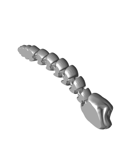 Slick - Articulated Snake Snap-Flex Fidget by Mimetics3D 3d model