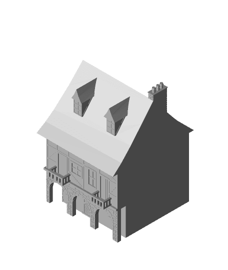 Another Tudor style house for wargaming 3d model