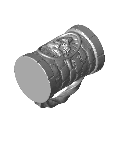 The Crusader Can Koozie with Wrought Iron Handle 3d model