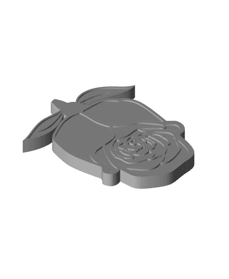 Flat Rose Magnet 3d model