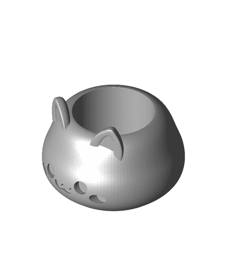 Cute Cat Planter 3d model