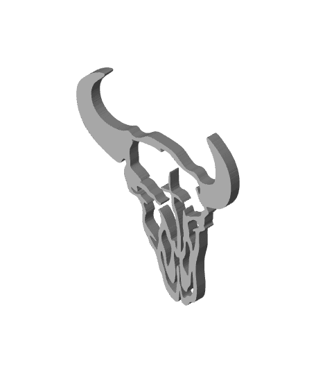 bull skull wall art desert wall decor southwestern decoration 3d model